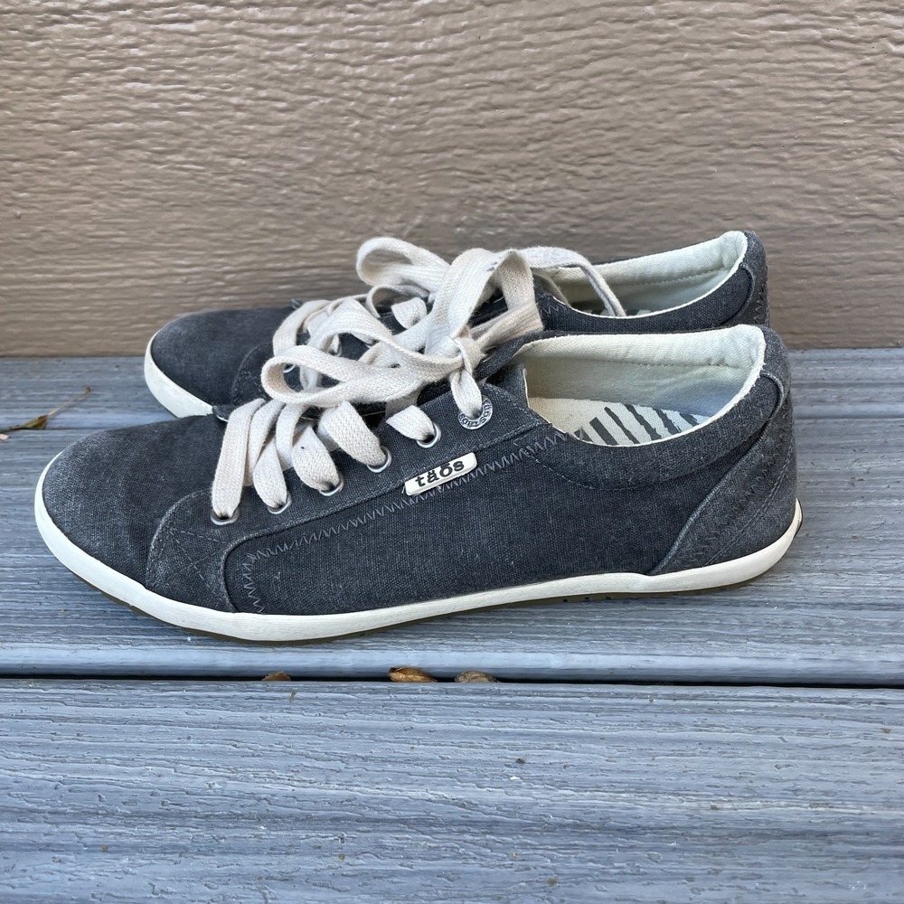 Taos Plim Soul Shoes Womens Size 9 Gray‎ Canvas Comfort Walking Casual Sneakers
